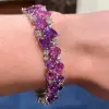 46ctw Pear Cut Amethyst and Ruby Statement Bracelet