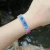 38ctw Multicolor Sapphire Five-Row Rainbow Bracelet