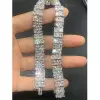 45ctw Asscher Cut White Two Row Bracelet