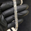 45ctw Asscher Cut White Two Row Bracelet
