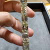 78ctw Emerald Cut White Sapphire Statement Bracelet