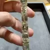 78ctw Emerald Cut White Sapphire Statement Bracelet