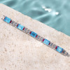 40ctw Art Deco Style Aquamarine Statement Bracelet