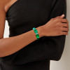 75ctw Gradient Size Emerald Statement Bracelet