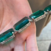 75ctw Gradient Size Emerald Statement Bracelet