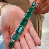 75ctw Gradient Size Emerald Statement Bracelet