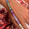 28ctw Emerald Cut Multicolor Sapphire Rainbow Bracelet
