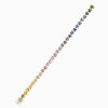 21ctw Heart Cut Multicolor Sapphire Rainbow Bracelet