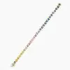 21ctw Heart Cut Multicolor Sapphire Rainbow Bracelet