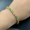 Round Cut Multicolor Sapphire Tennis Bracelet