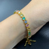 Round Cut Multicolor Sapphire Tennis Bracelet