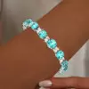 30ctw Round Cut Paraiba Tourmaline Bracelet