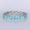 30ctw Round Cut Paraiba Tourmaline Bracelet