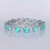 30ctw Round Cut Paraiba Tourmaline Bracelet
