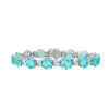 30ctw Round Cut Paraiba Tourmaline Bracelet