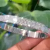 16ctw Baguette Cut White Sapphire Unisex Bangle