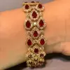 30ctw Halo Pear Cut Ruby Statement Bracelet