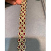 30ctw Halo Pear Cut Ruby Statement Bracelet