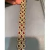 30ctw Halo Pear Cut Ruby Statement Bracelet