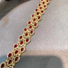 30ctw Halo Pear Cut Ruby Statement Bracelet