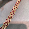 30ctw Halo Pear Cut Ruby Statement Bracelet