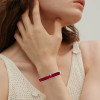 20ctw Princess Cut White Sapphire and Ruby Bangle