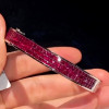20ctw Princess Cut White Sapphire and Ruby Bangle