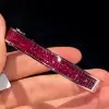 20ctw Princess Cut White Sapphire and Ruby Bangle