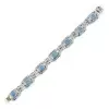 37ctw Emerald Cut Aquamarine Art-deco Statement Bracelet