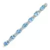 37ctw Emerald Cut Aquamarine Art-deco Statement Bracelet