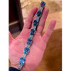 37ctw Emerald Cut Aquamarine Art-deco Statement Bracelet