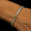 10ctw Emerald Cut White Sapphire Tennis Bracelet