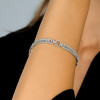 10ctw Emerald Cut White Sapphire Tennis Bracelet