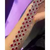 55ctw Halo Oval Cut Ruby Statement Bracelet