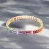 28ctw Classic Multicolor Sapphire Rainbow Statement Bracelet