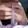 50ctw Emerald Cut Unisex Tennis Bracelet