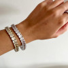 50ctw Emerald Cut Unisex Tennis Bracelet