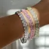 50ctw Emerald Cut Unisex Tennis Bracelet
