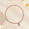 4ctw White Sapphire Georgian Art Deco Ball Chain Bracelet