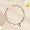 4ctw White Sapphire Georgian Art Deco Ball Chain Bracelet
