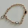4ctw White Sapphire Georgian Art Deco Ball Chain Bracelet