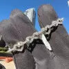 28ctw White Sapphire Paved Infinity Heart Statement Bracelet