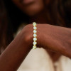 15ctw White Sapphire Pillow Bezel Set Tennis Bracelet