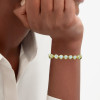 15ctw White Sapphire Pillow Bezel Set Tennis Bracelet