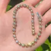 Bezel-set White Sapphire Bubble Tennis Bracelet