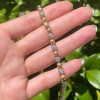 Bezel-set White Sapphire Bubble Tennis Bracelet