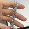 19ctw Round and Marquise Cut White Sapphire Statement Bracelet