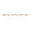 White Sapphire Two Tone Oval Link Bracelet