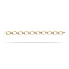 White Sapphire Two Tone Oval Link Bracelet