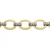 White Sapphire Two Tone Oval Link Bracelet